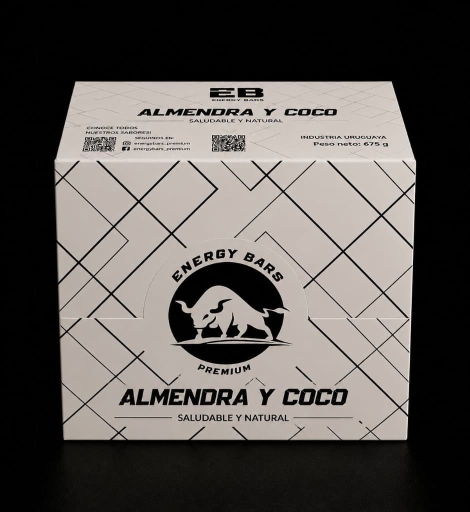 Caja x12 Energy Bars Almendra y Coco box