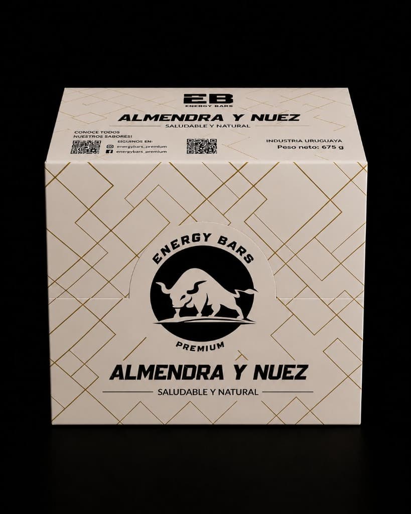 Caja x12 Energy Bars Almendra y Nuez box
